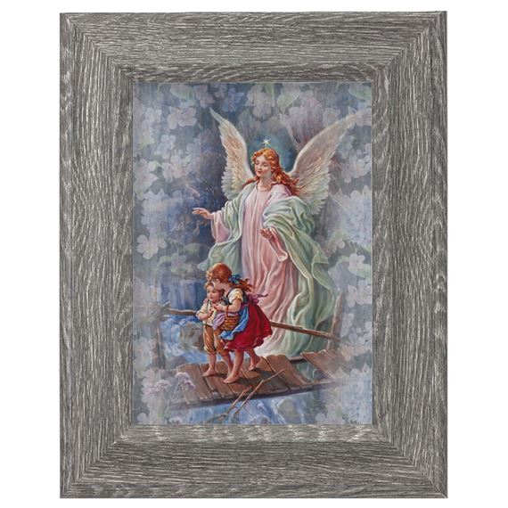 GUARDIAN ANGEL FRAMED ART - 7 1/2" X 9 1/2"