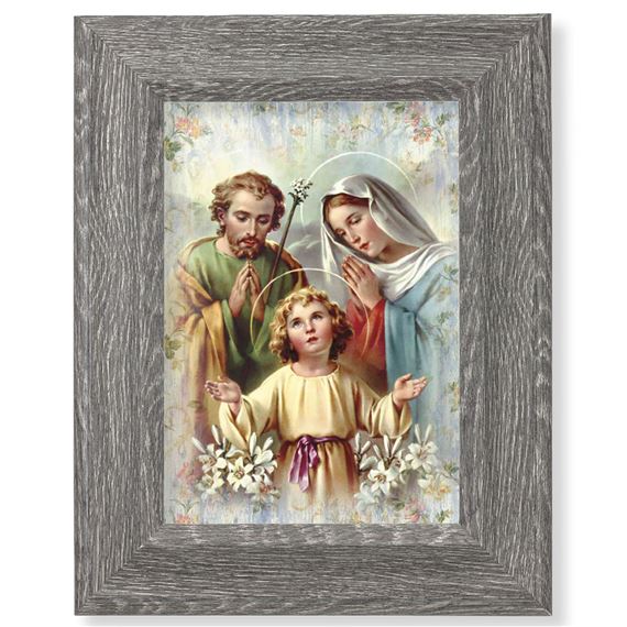 HOLY FAMILY FRAMED ART - 7 1/2" X 9 1/2"