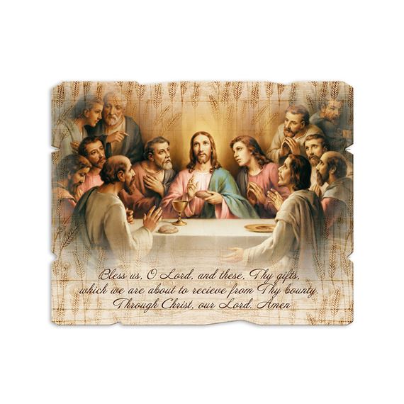 LAST SUPPER WOOD WALL PLAQUE - 5 1/4" X 4 1/4"