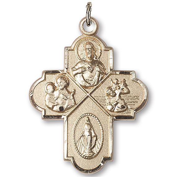 14KT GOLD 4-WAY MEDAL