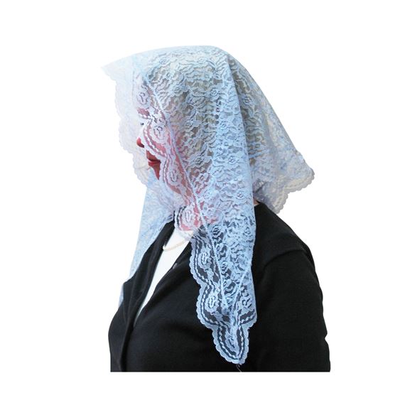 LACE MANTILLA - LIGHT BLUE