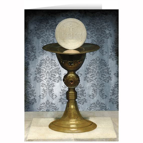 CHALICE AND HOST FIRST COMMUNION GREETING CARD