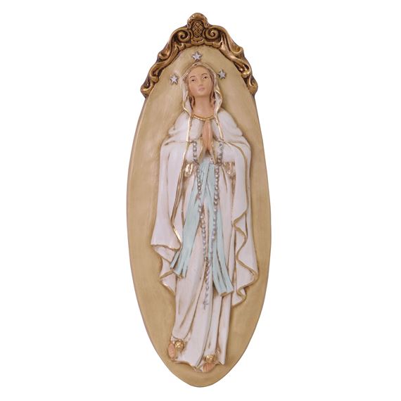 OUR LADY OF LOURDES PLAQUE - 16 1/2"