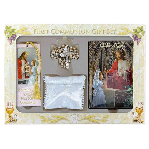 DELUXE FIRST COMMUNION GIFT SET - GIRL'S
