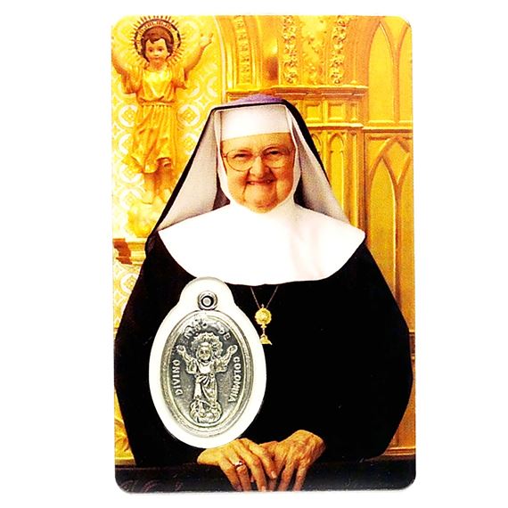 MOTHER ANGELICA HOLY CARD W/ MEDAL