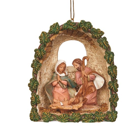 HOLY FAMILY GROTTO ORNAMENT - FONTANINI