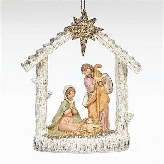 FONTANINI HOLY FAMILY ORNAMENT - 4 1/2"