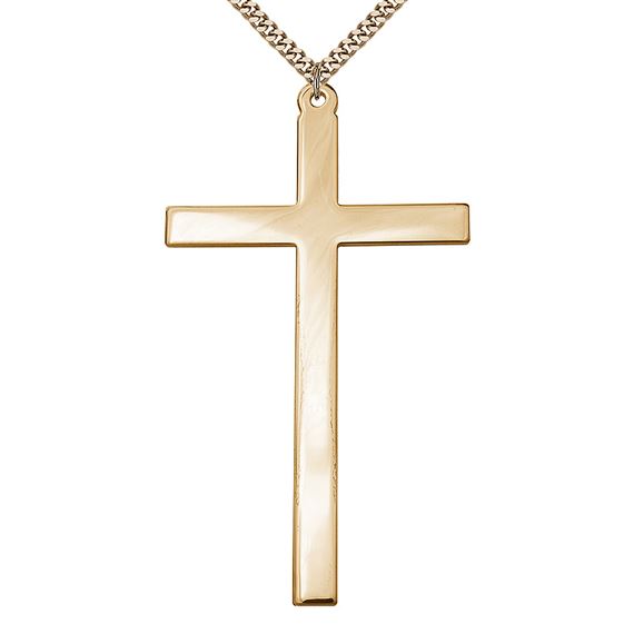 GOLD FILLED CROSS PENDANT ON A 30 INCH CHAIN