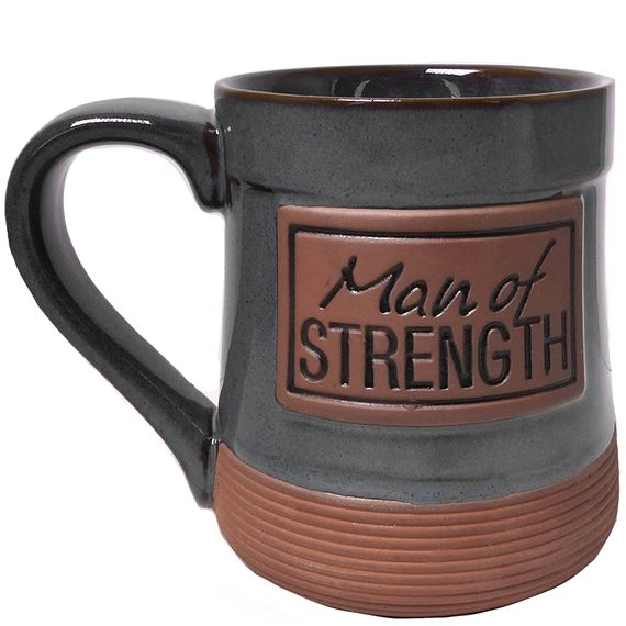 MAN OF STRENGTH POTTERY MUG