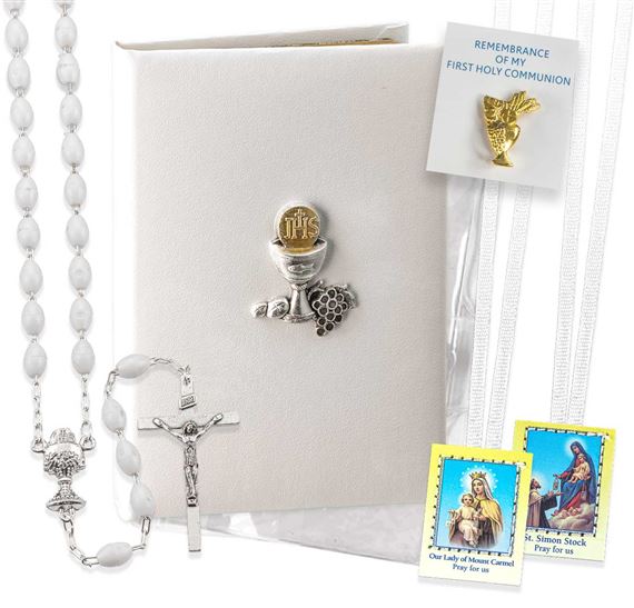 TRINITY MISSAL 5-PIECE FIRST COMMUNION SET (WHITE)