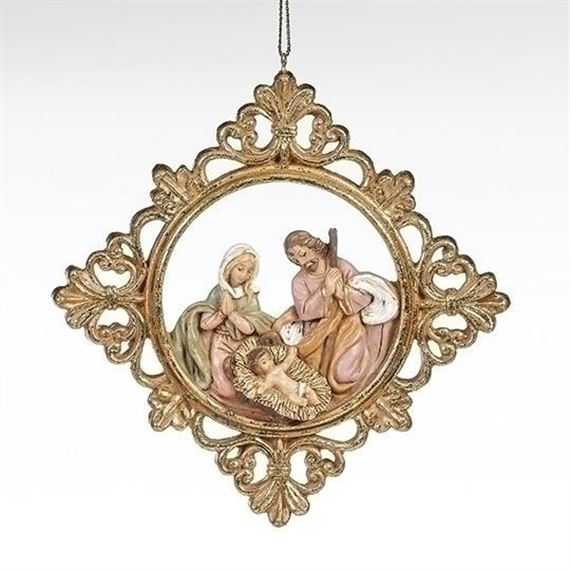 FONTANINI HOLY FAMILY CAMEO ORNAMENT - 2026 (5")