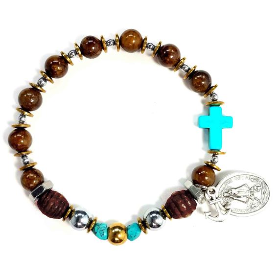 OUR LADY OF EL COBRE (CUBA) - MEN'S ROSARY BRACELET