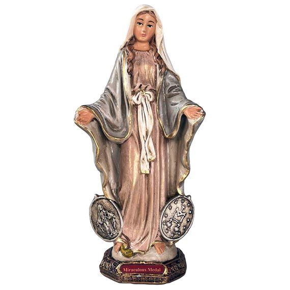 OUR LADY OF THE MIRACULOUS MEDAL STATUE - 11 1/8"