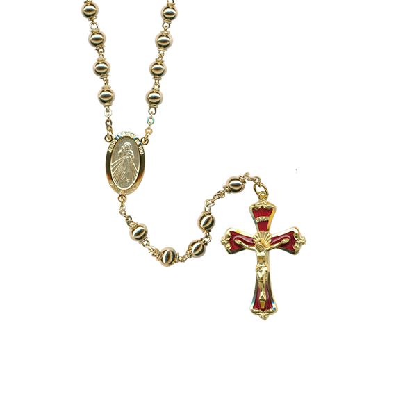 DIVINE MERCY GOLD PLATED ROSARY