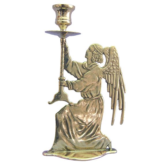 BRASS ANGEL CANDLEHOLDER - SHINY FINISH