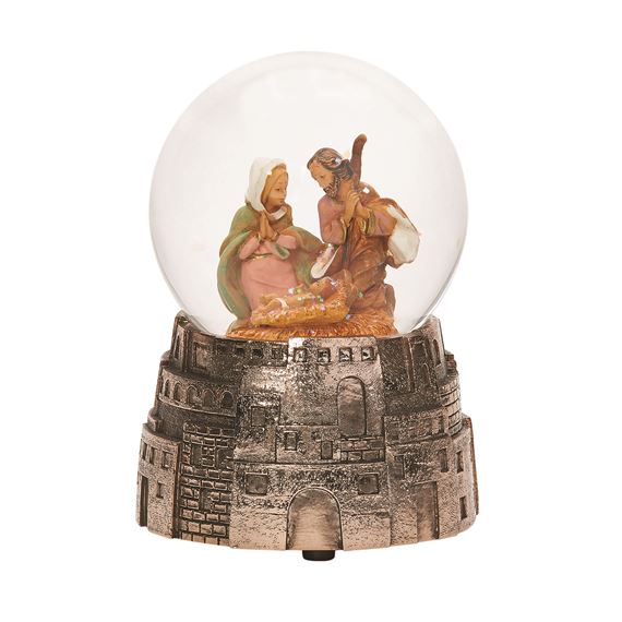 FONTANINI MUSICAL GLITTER DOME - "O LITTLE TOWN OF BETHLEHEM"