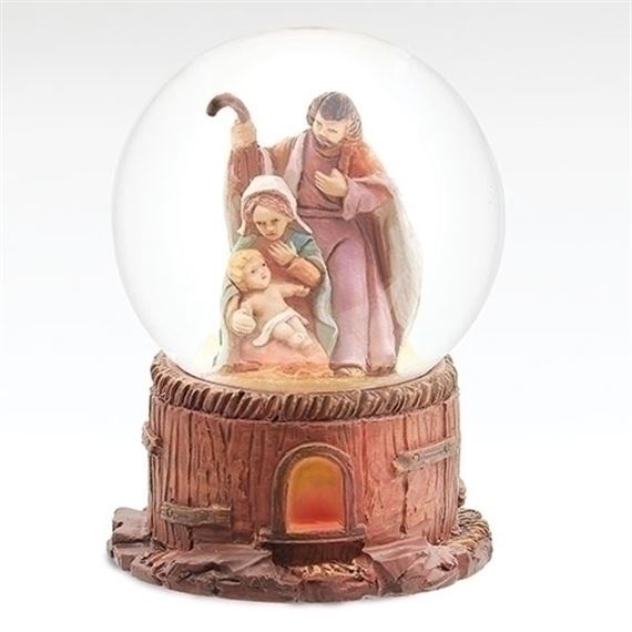 TINY NATIVITY IN GLOBE - 2 ½”