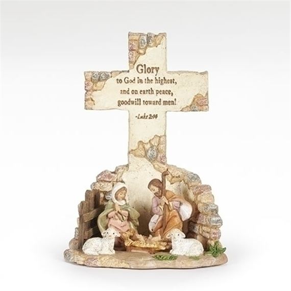 FONTANINI® NATIVITY TABLETOP PIECE WITH VERSE