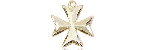 14KT GOLD MALTESE CROSS MEDAL