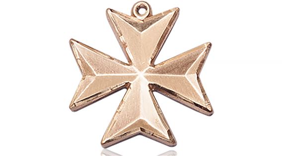14KT GOLD MALTESE CROSS MEDAL
