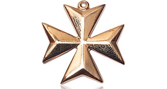 14KT GOLD MALTESE CROSS MEDAL