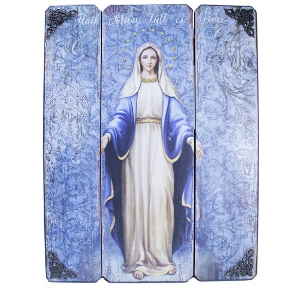 OUR LADY OF GRACE DECORATIVE PANEL PLAQUE