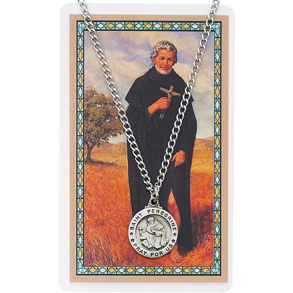 ST. PEREGRINE PENDANT AND PRAYER CARD