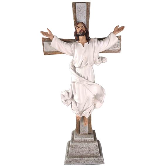 RISEN CHRIST STANDING CROSS - 15"
