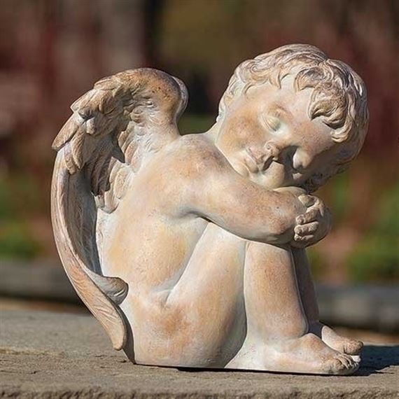 SLEEPING CHERUB STATUE - 9"