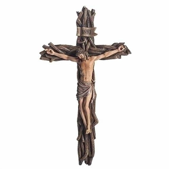 WOVEN BRANCH WALL CRUCIFIX - 13 ½”
