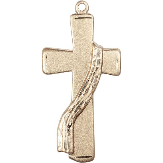 14KT GOLD DEACON CROSS MEDAL - 1 1/8" x 1/2"