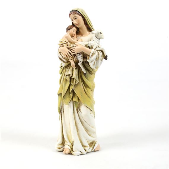 MADONNA AND CHILD WITH LAMB 6-INCH STATUE