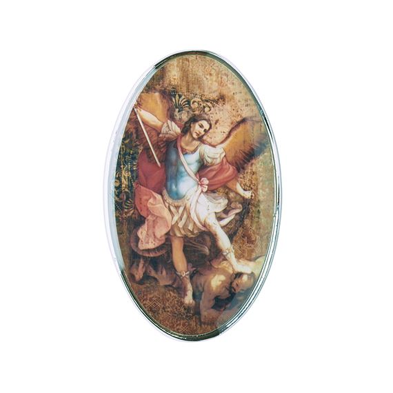 ST. MICHAEL FULL COLOR VISOR CLIP