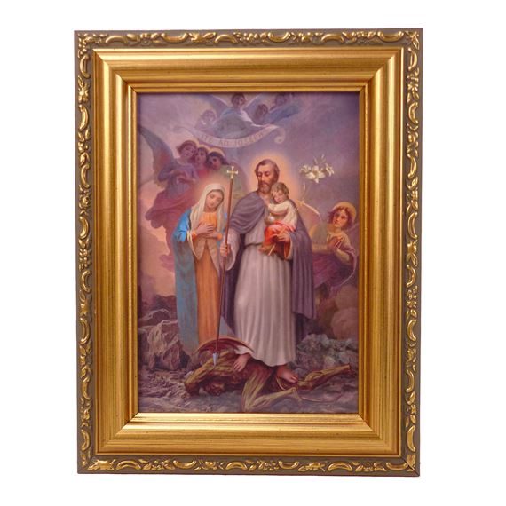 ST. JOSEPH TERROR OF DEMONS FRAMED PRINT - 5 1/2" x 7"