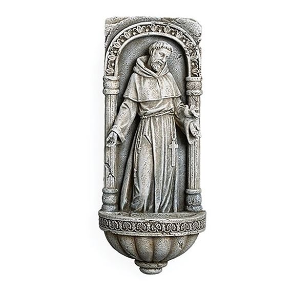ST. FRANCIS HOLY WATER FONT - 9 3/4"