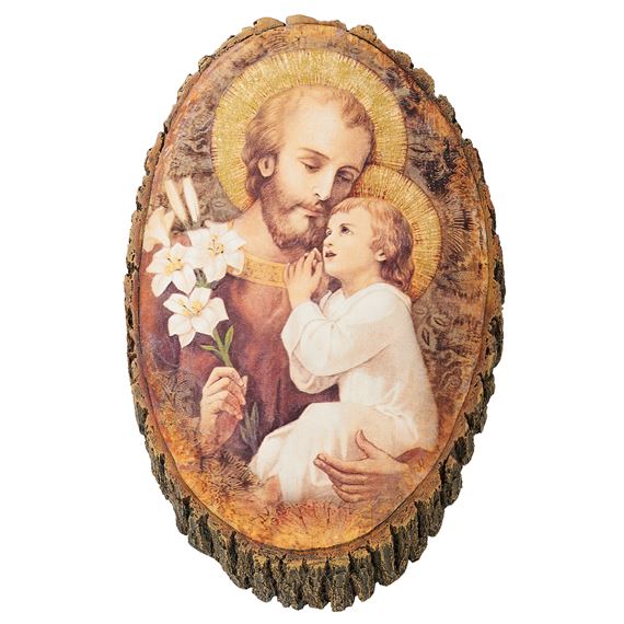 RUSTIC WALL PLAQUE - ST. JOSEPH