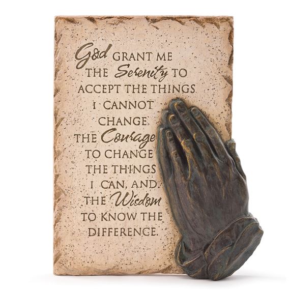 PRAYING HANDS SERENITY WALL PLAQUE