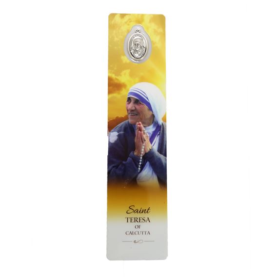 ST. TERESA OF CALCUTTA - BOOKMARK WITH MEDAL