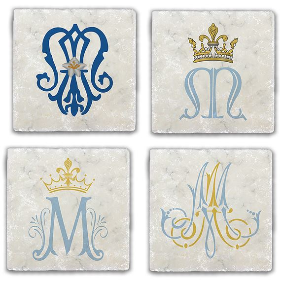 MARIAN STONE COASTERS - SET OF 4