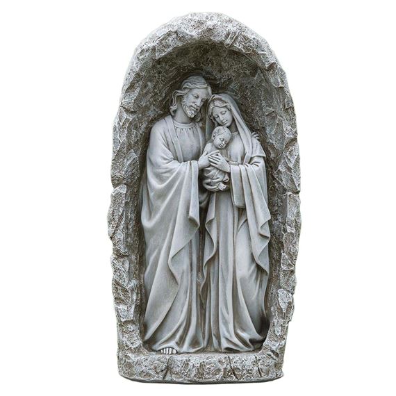 HOLY FAMILY SOLAR LED GARDEN STATUE - 18 3/4"