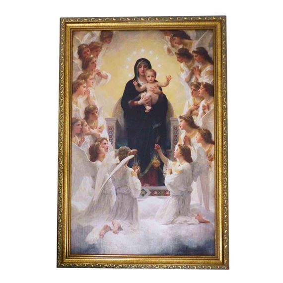 OUR LADY OF THE ANGELS FRAMED ARTWORK - 16" x 24"