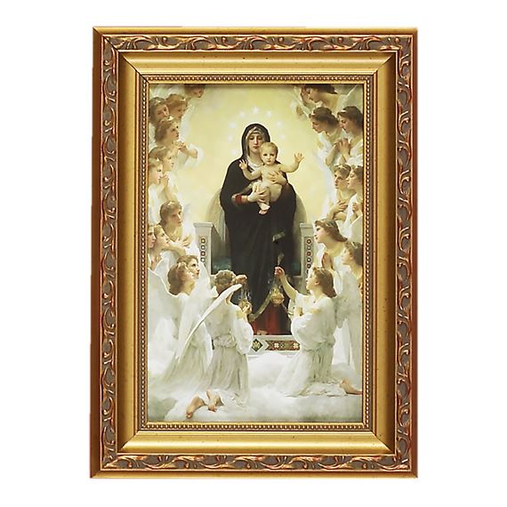 OUR LADY OF THE ANGELS FRAMED ARTWORK - 7 3/4" x 10 3/4"