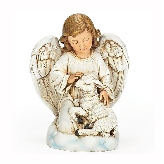 ANGEL WITH LAMB STATUE
