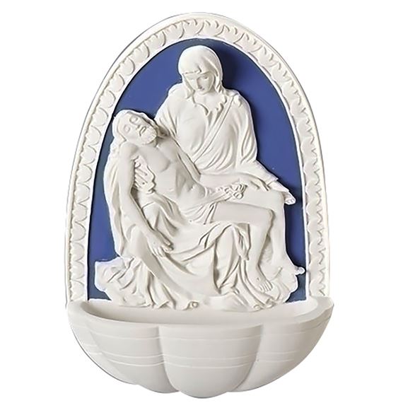PIETA HOLY WATER FONT - DELLA ROBBIA  STYLE