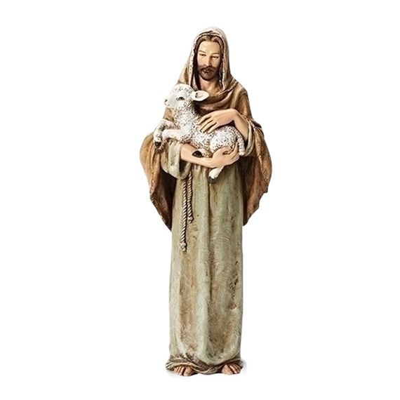 JESUS WITH LAMB STATUE