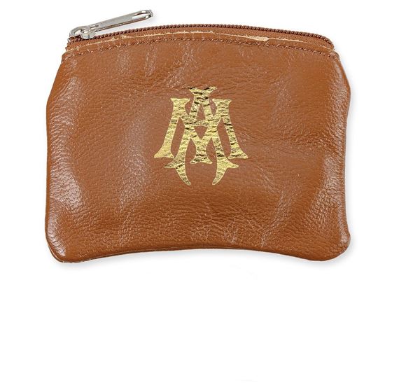 SHEEPSKIN ROSARY POUCH - BROWN