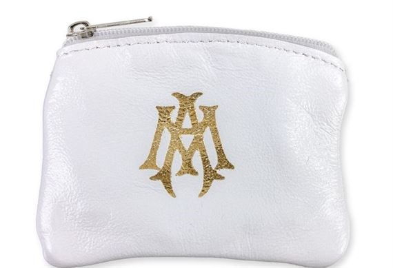 SHEEPSKIN ROSARY POUCH - WHITE