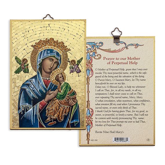 OUR LADY OF PERPETUAL HELP MOSAIC PLAQUE