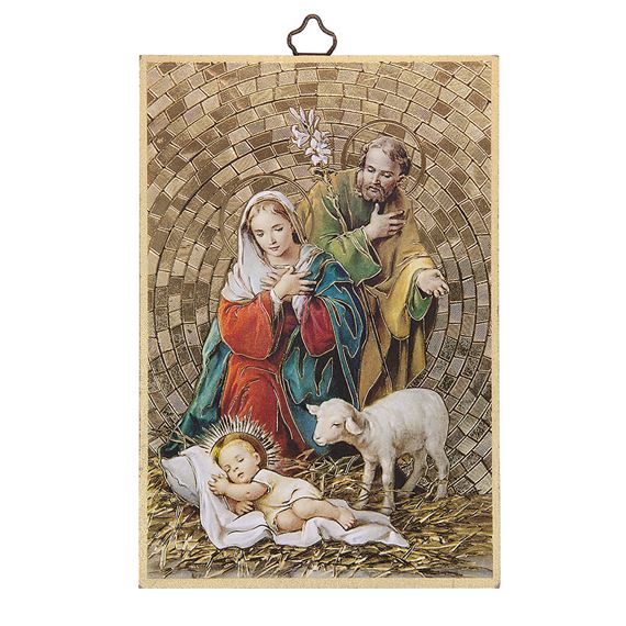 HOLY FAMILY MOSAIC PLAQUE