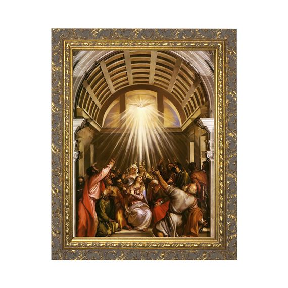 THE PENTECOST BY TITIAN - FRAMED PRINT - 11 1/2" x 13 1/2"